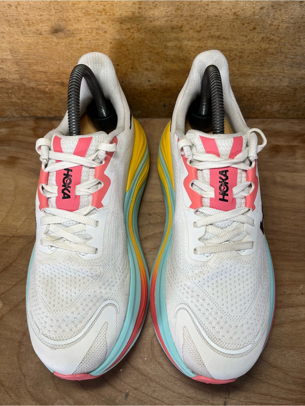 Hoka One One Skyward X Womens Size 7.5 Running Shoes Sneakers White Blue - Picture 3 of 12